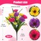 2Pcs Artificial Poppy Flowers Bouquet 17" Fake Silk Poppy Flowers Faux Poppies Floral Arrangments for Home Table Centerpiece Summer Indoor Grave Cemetery Decorations